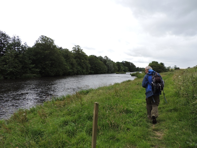 Mr RR on the Teviot - on the look out for otters!